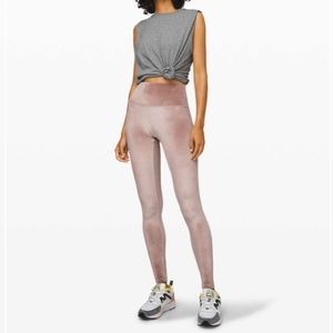Lululemon wunder lounge high rise velvet leggings